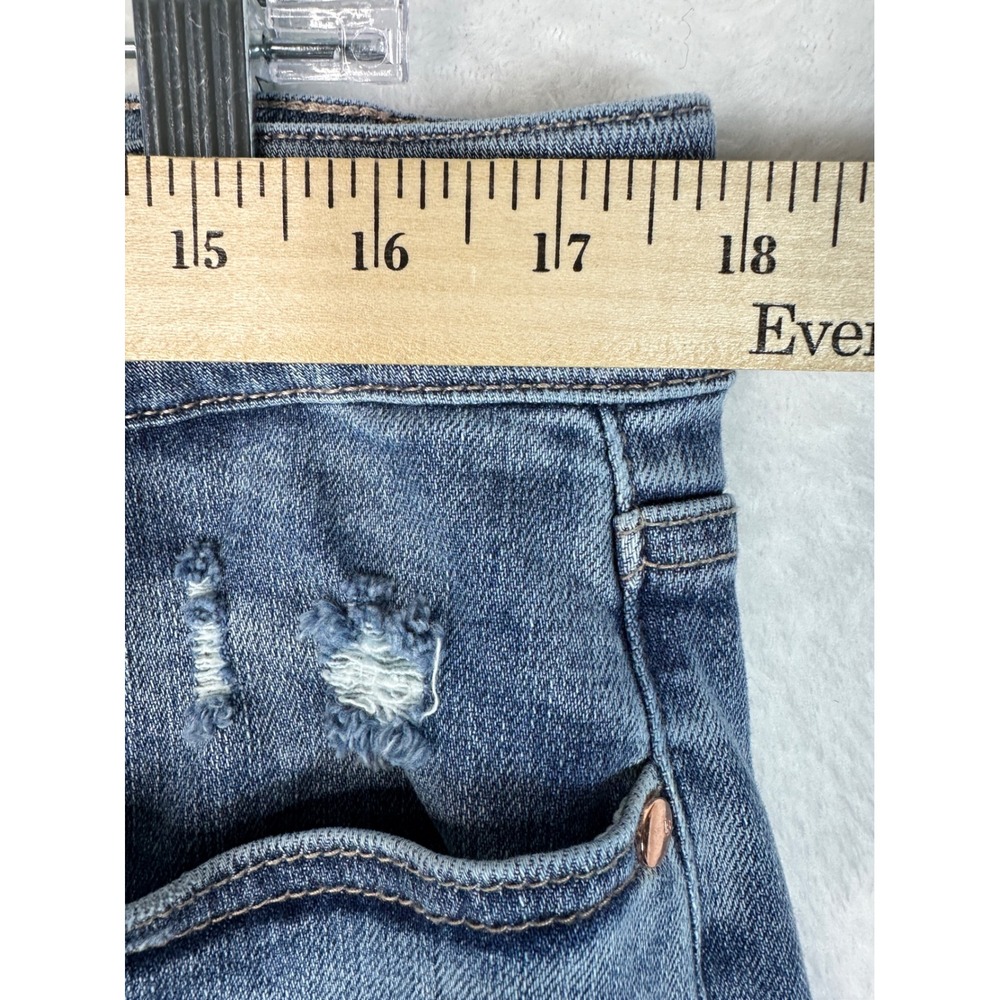 Judy Blue Slim Bootcut Jeans Women 18W Blue Medium Wash Distressed 1306 - Picture 4 of 7
